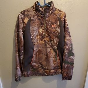 Under armour womens camo fleece half zip